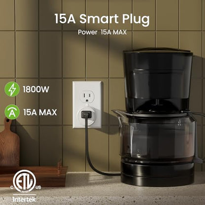 GHome 15A Matter Smart Plugs that Compatible with Alexa