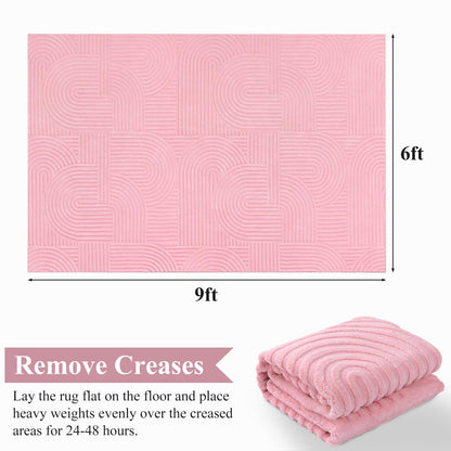 6x9 Area Rugs for Living Room (6' x 9' (Rectangular) / Pink)
