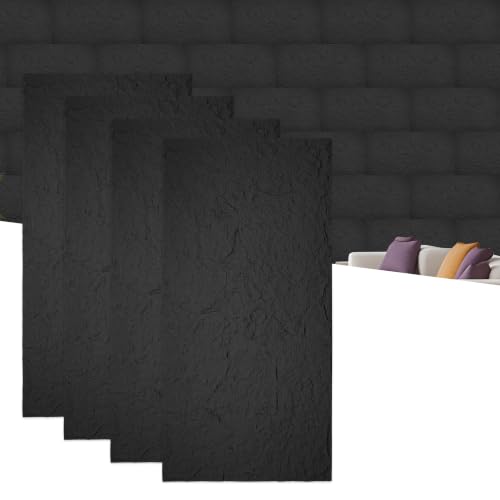 4 PCS Faux Stone Wall Panel 47.2’’ x 23.6’’ Interior Exterior Wall Decor 3D PU Panel