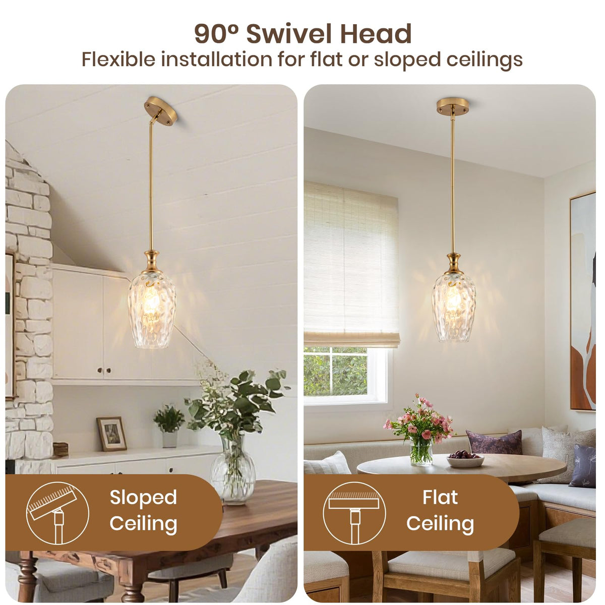 Modern Gold Pendant Lights (Gold)