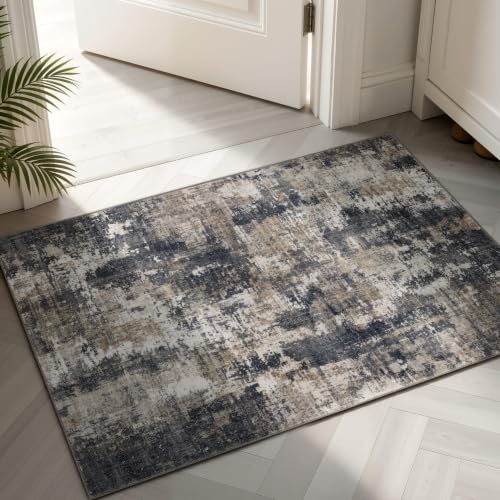 2x3 Entryway Area Rug (Black & Beige / 2' x 3' (Rectangular))