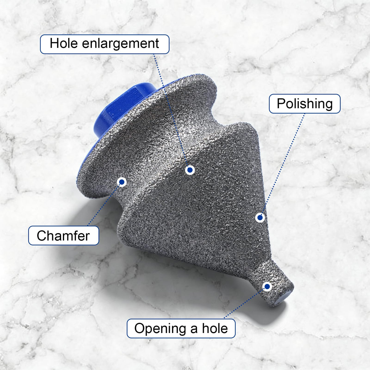 Diamond Chamfer Hole Saw Drill Bit (4 in 1 Chamfer)
