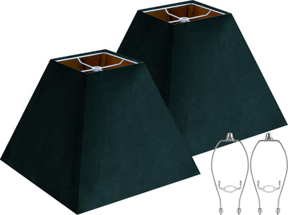 Green Velvet Lamp Shades Set of 2 6"×13"×10" Bell Shade (Green / 6*13*10in)
