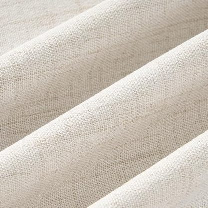 Pinch Pleated Linen Curtains Blackout 96 Inches Long 2 Panels Set for Living (Birch / 50"W x 96"L (Pack of 2))