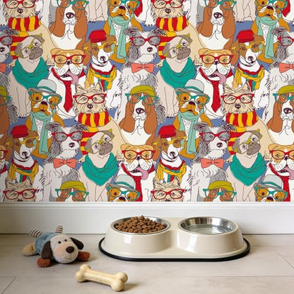 Cute Dog Wallpaper Peel and Stick Wall Paper