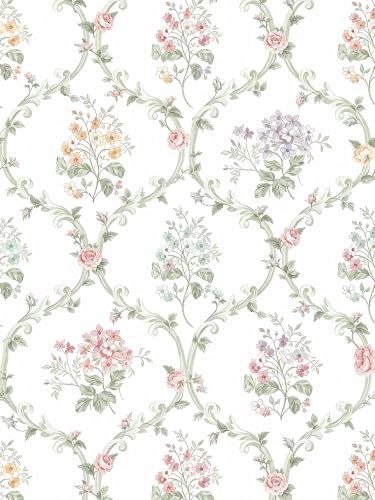 Floral Peel and Stick Wallpaper Boho Cantact Paper 16.9in×118in