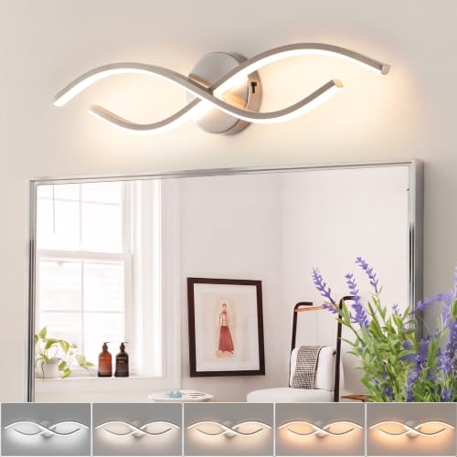 24 Inch Black Modern LED Vanity Light