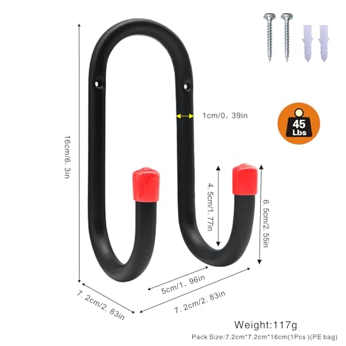 4 Packs Heavy Duty Metal Wall Hooks