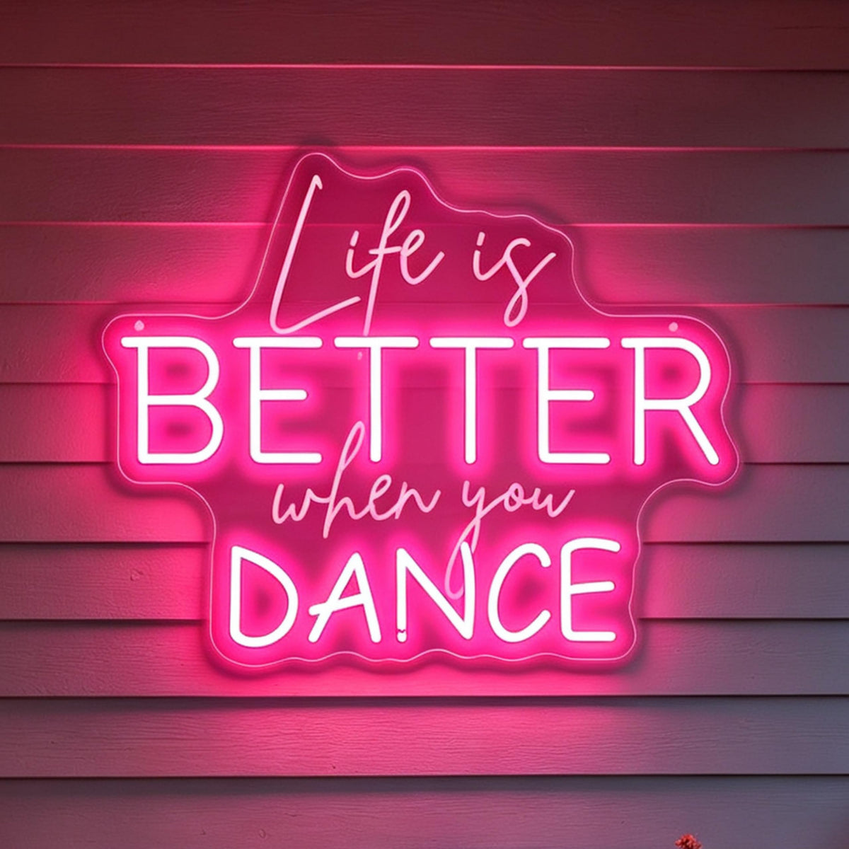Life Is Better When You Dance Neon Sign Dancing Home Wall Decor 16.3"x12.6" (BETTER DANCE)