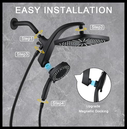 Rain Shower Head with Handheld Showerhead