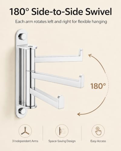 3 Arm Swivel Wall Hook