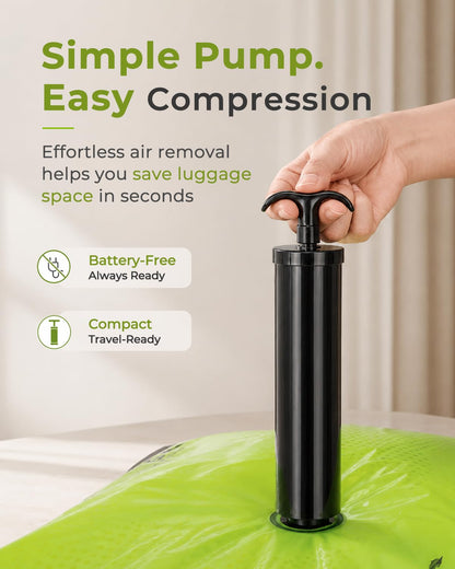 Color Coded Travel Vacuum Bags with Hand Pump