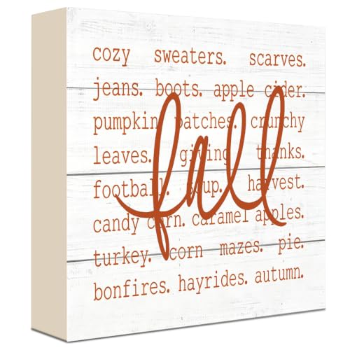 Fall Decorations for Home Wood Sign Fall Decor Shelf Decor