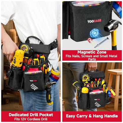 Tool Belt Pouch for Men with Drill Pocket