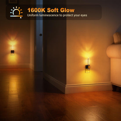 Night Light Flameless Candle Night Lights Plug into Wall (Crystal)