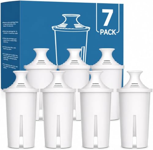 Water Filter Cartridges Replacement for Brita Pitchers & Dispensers 7 Pack (7 Pack)