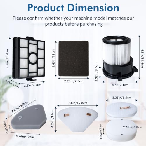 HEPA Filter & Odor Neutralizer Cartridge Set for Shark PowerDetect Cordless Vacuum