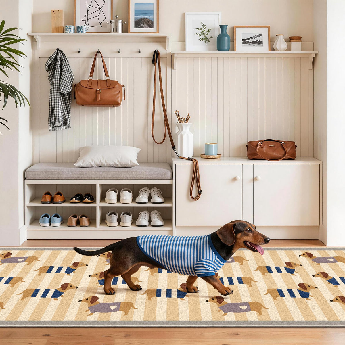 Waterproof 2x6 Runner Rug Non Slip Floor Runners for Dogs (Sau Beige / 2' x 6' (Runner))