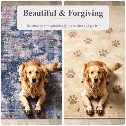 2x6 Runner Rug (Pink & Blue / 2' x 6' (Rectangular))