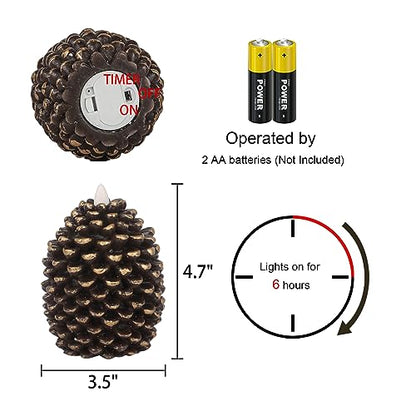 Flameless Candles with 6H Timer Battery Operated