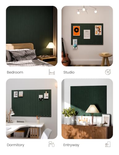 36" x 24" Large Felt Bulletin Board (Christmas Green / Fine-stripe 6-pack)