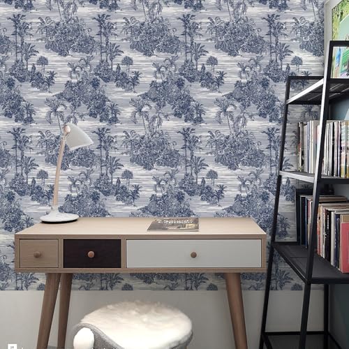Jungle Peel and Stick Wallpaper Contact Paper Tropical Palm & Tiger Vintage Wallpaper Self Adhesive Removable Decor for Bedroom Cabinet Vinyl Wall Paper