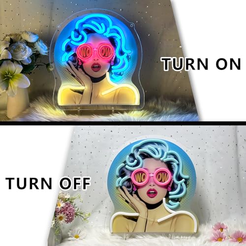 Retro WOW Pop Art Neon Sign