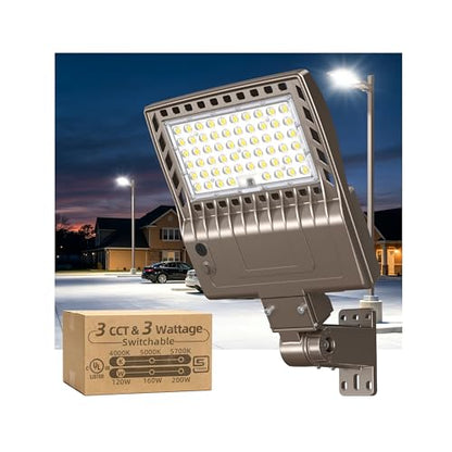 LED Parking Lot Lights Arm & Slip Fitter Mount Dusk to Dawn