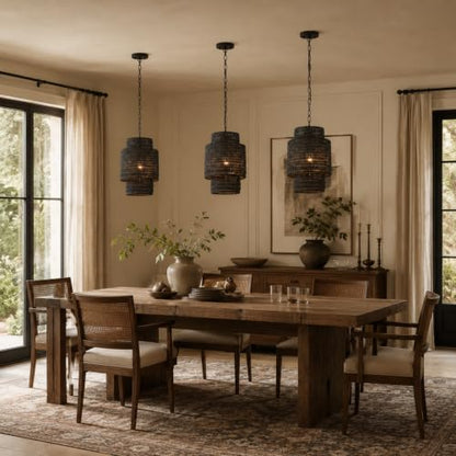 Farmhouse Rattan Lighting