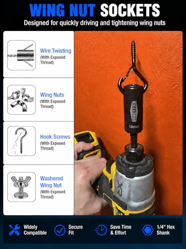 86 PCS Magnetic Impact Nut Driver Set
