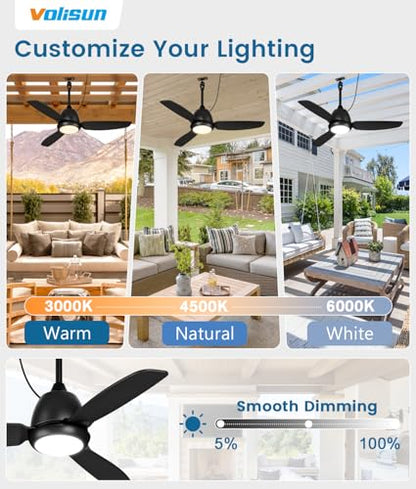Outdoor Ceiling Fans with Light for Patios