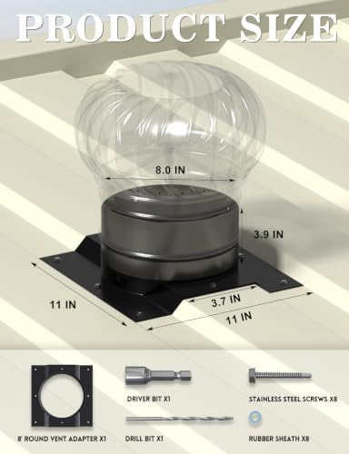 Roof Whirlybird Turbine Vent Adapter