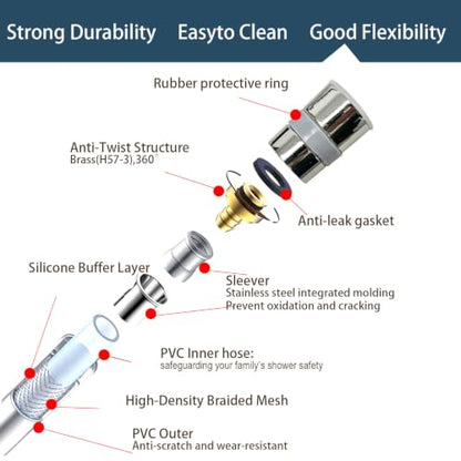 4 Layer Reinforced Shower Hose