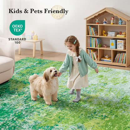 8x10 Green Area Rug for Living Room (Green / 8' x 10' (Rectangular))