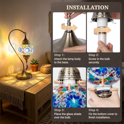 Turkish Moroccan Mosaic Table Lamp