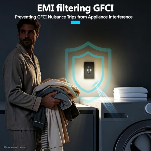 Self Test GFCI Outlet with Built