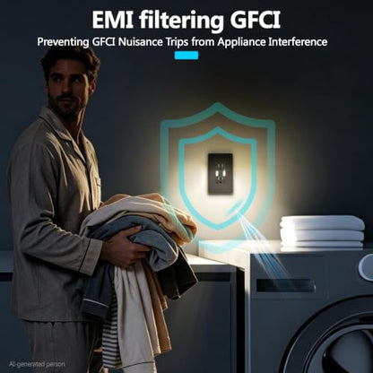 Self Test GFCI Outlet with Built