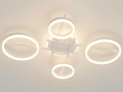 5 Ring LED Dimmable Modern Ceiling Light Fixture