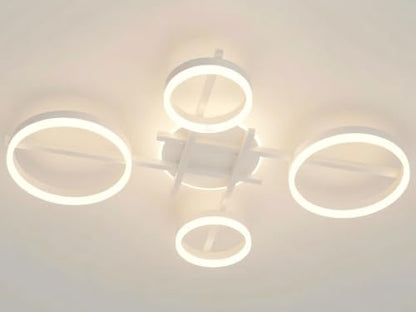 5 Ring LED Dimmable Modern Ceiling Light Fixture
