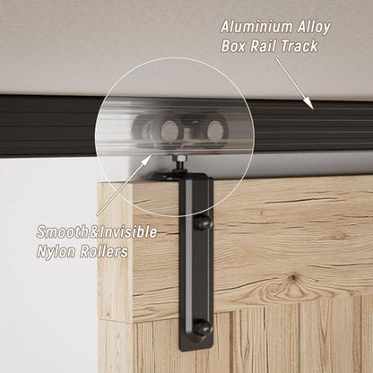 Ceiling Mount Box Rail Barn Door Hardware Heavy Duty Sliding Barn Door Track