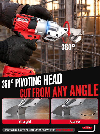 Cordless Metal Cutter Compatible with Milwauke* 18V Battery (Red)