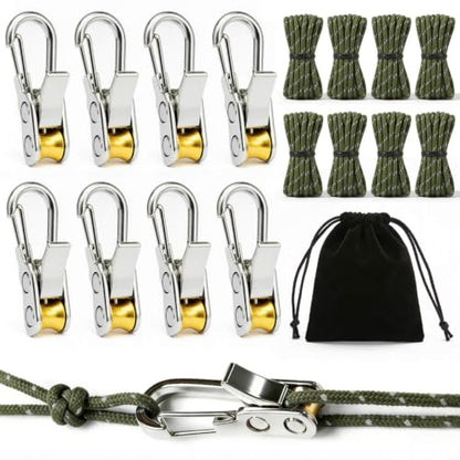 Rope Tensioner Set with Alloy Buckles and Storage Bag