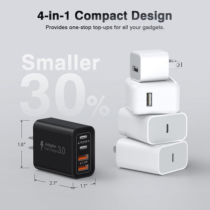 2Pack] 40W USB C Charger Block (2Pack White+Black / 40W)
