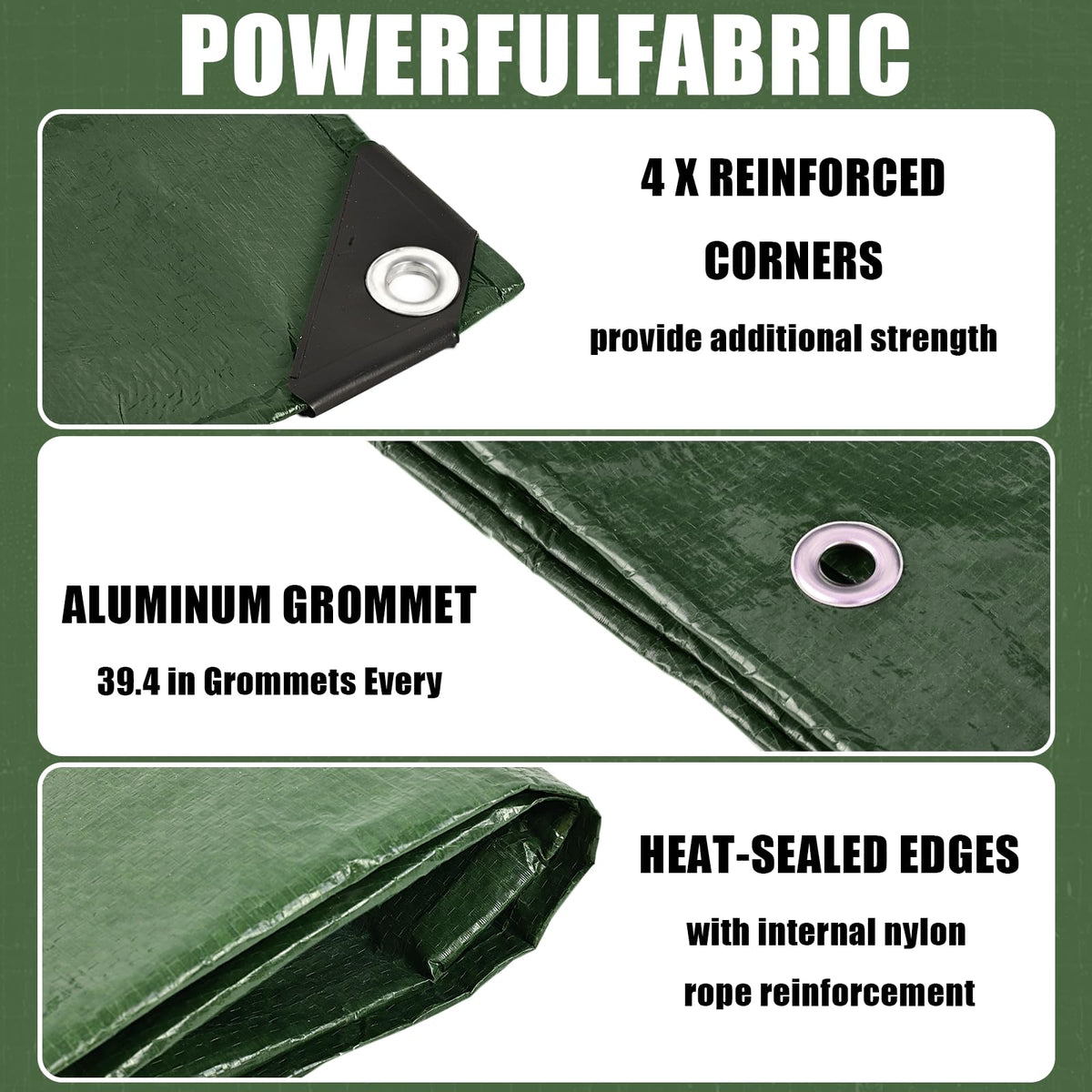10x12 FT General Green Tarp (10x12 FT)