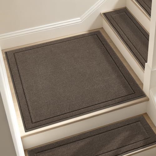 Non Slip Stair Landing Rug Mat (2'6" x 2'6" (Rectangular) / Light Brown)