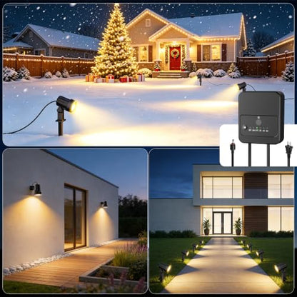 All-in-One Low Voltage Landscape Lighting Kit, Warm White