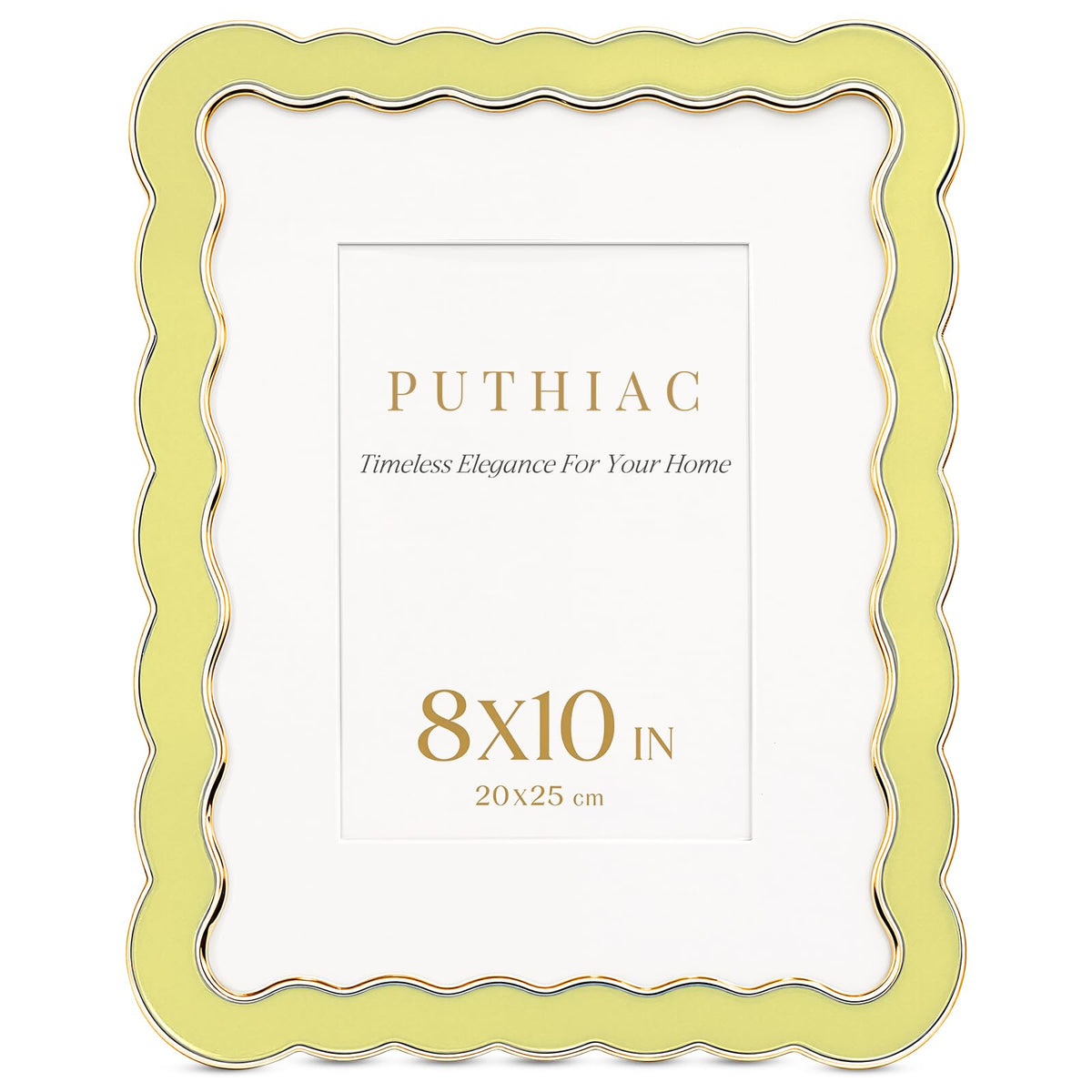 8x10 Scalloped Wavy Metal Picture Frame (Butter Cream / 8x10)