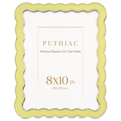 8x10 Scalloped Wavy Metal Picture Frame (Butter Cream / 8x10)
