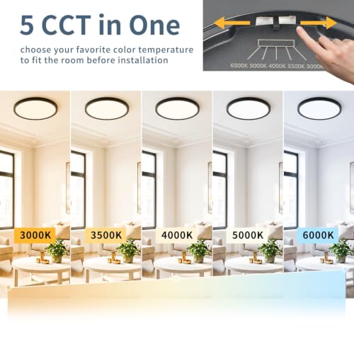 14.9 Inch Dimmable LED Flush Mount Ceiling Light