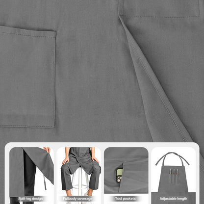 Pottery Apron Split Leg (Grey)